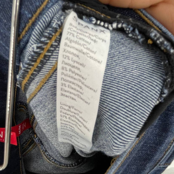 SPANX Distressed Raw Hem Skinny Jeans Jeggings Size Small - Picture 6 of 10